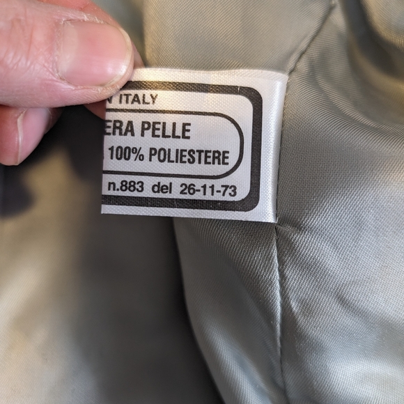 1973 Vintage Vera Pelle Sky Blue Leather Jacket - Medium/Large - Italian - Picture 16 of 16